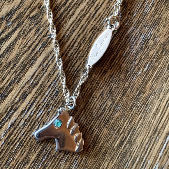 Pierre Cardin Vintage Gold Tone Horse Pendant Necklace - Picture 3 of 14